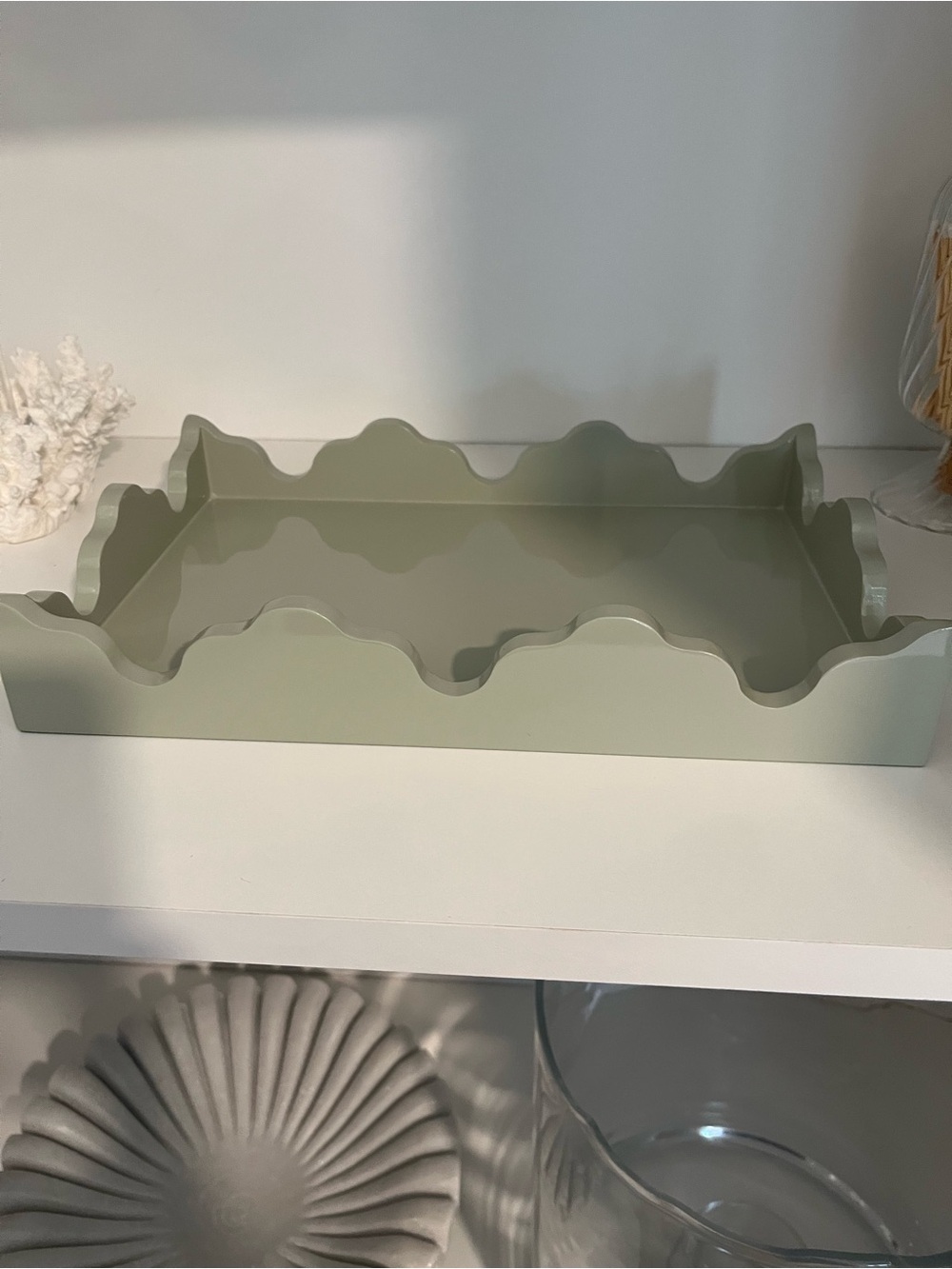 Pottery Barn Scalloped Tray